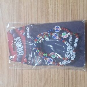 MLB Phillies Kids Friendship Bracelet - Red, Blue, Green
